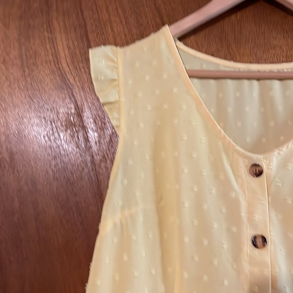 Yellow Button Down Dress - Picture 2 of 4